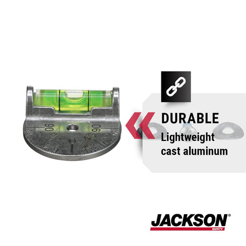 Jackson Safety 180-degree protractor DSL enables accurate multi-angle readings.