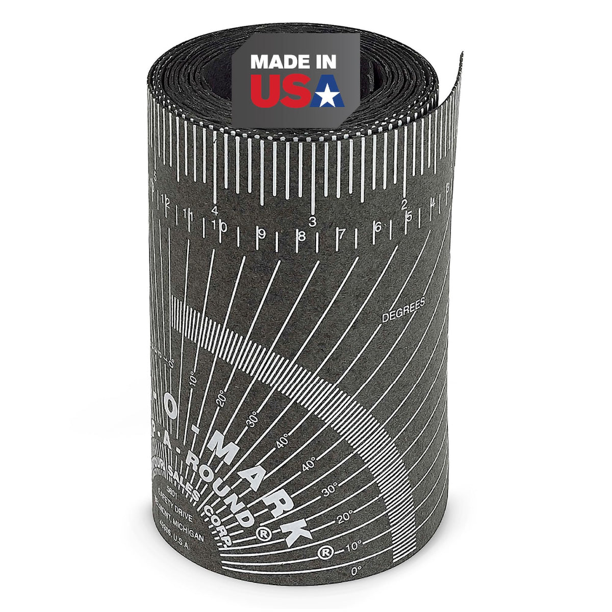 Jackson Safety wrap-around pipe tool marks the circumference around a pipe for precise layout.