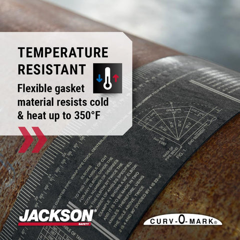 Jackson Safety wrap-around pipe tool includes elbow diagram for assembly guidance.