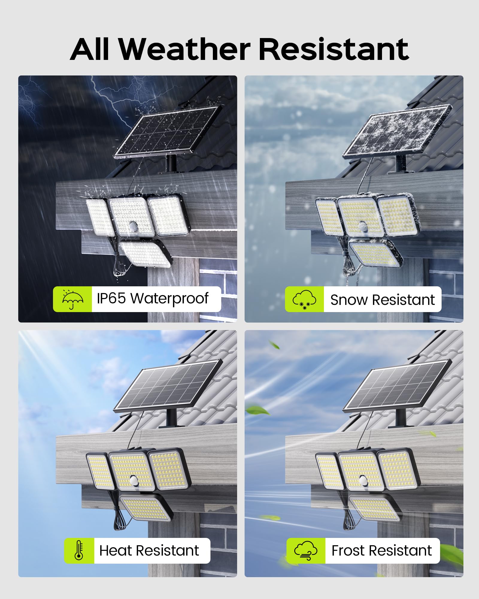 JACKYLED 2500-lumen floodlight covers wide areas with minimal shadows.