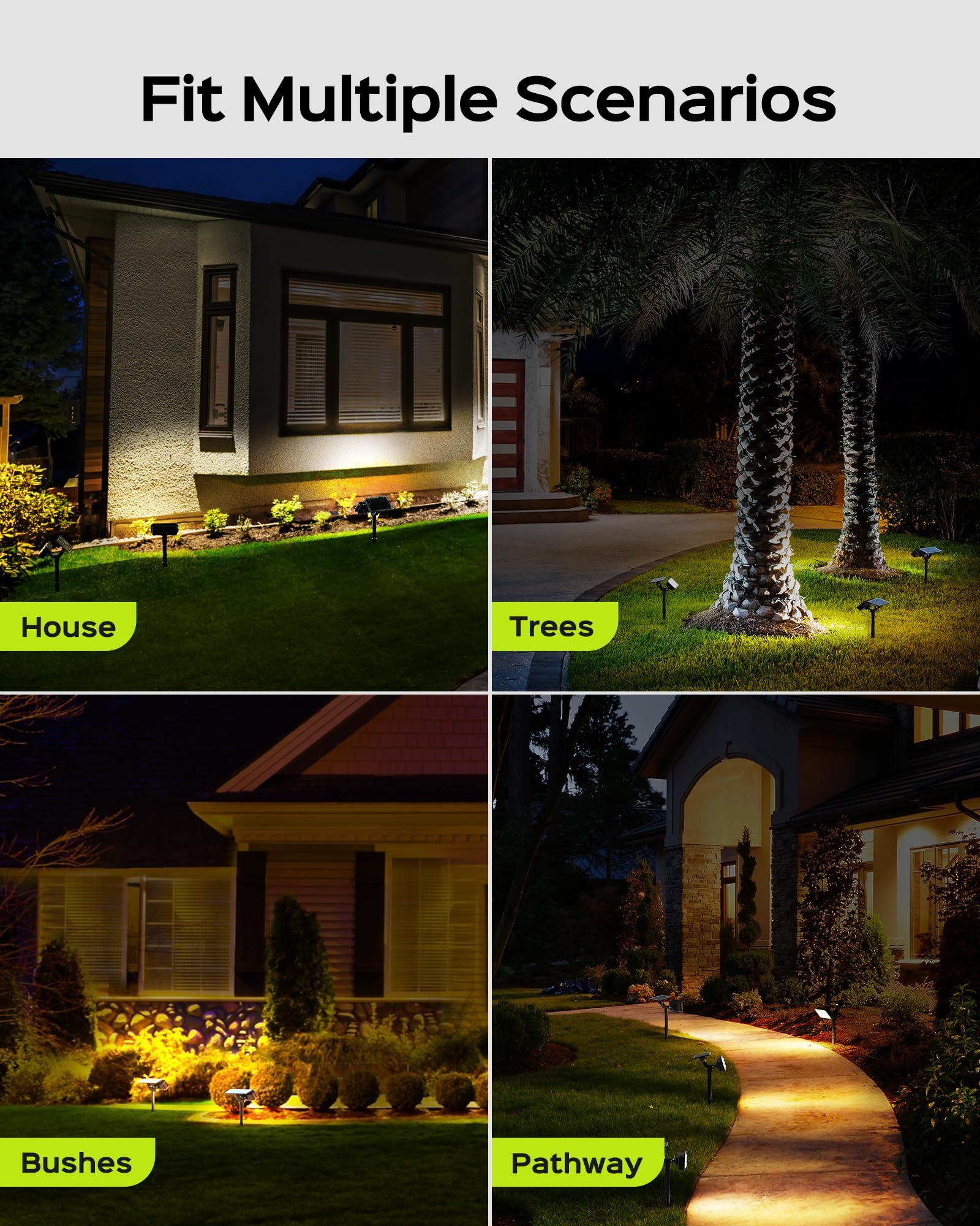 JACKYLED four-pack setup for scalable outdoor lighting