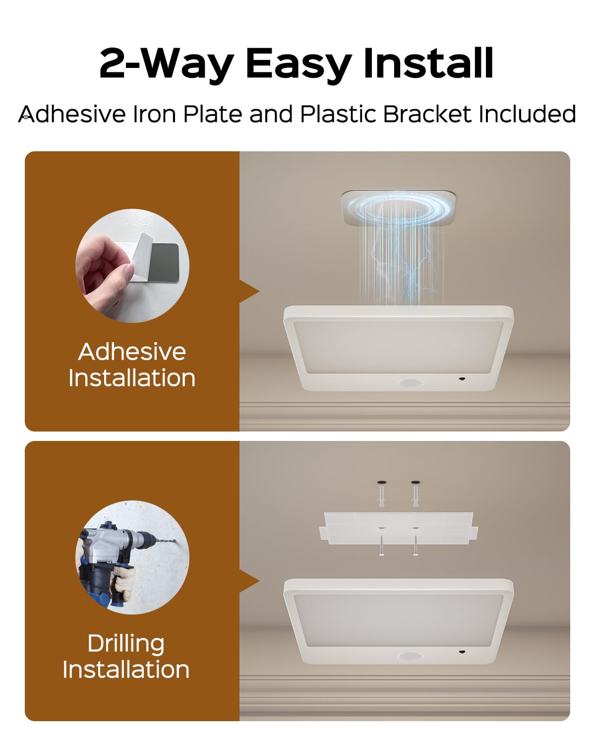 JACKYLED remote-controlled ceiling light for effortless operation from anywhere.