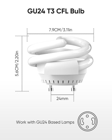 JACKYLED compact design fits shallow shades and covers without protruding.