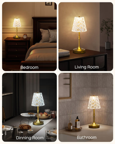 JACKYLED cordless lamp on a kitchen counter for practical illumination.