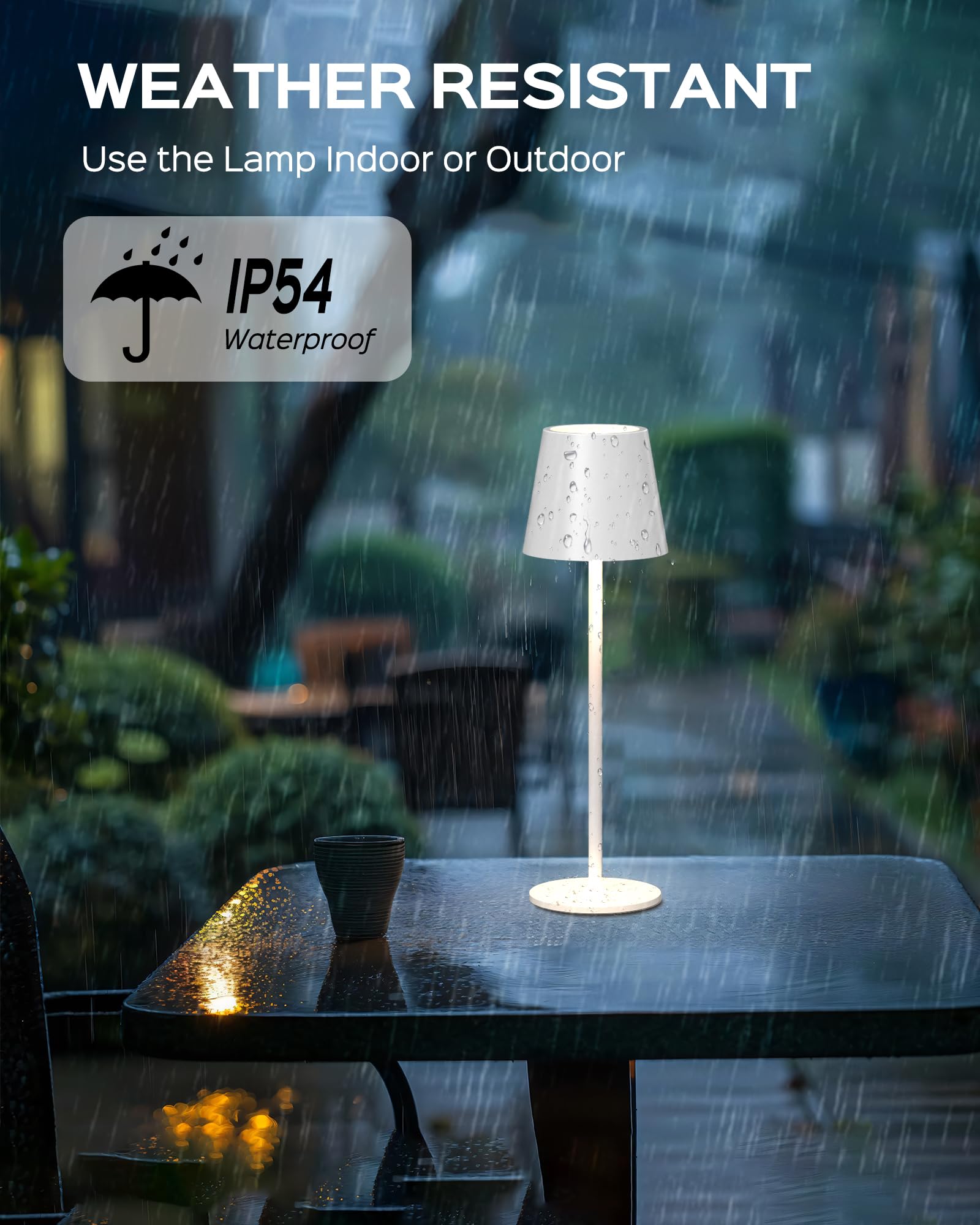 JACKYLED portable design suitable for dining, bedside, or camping.