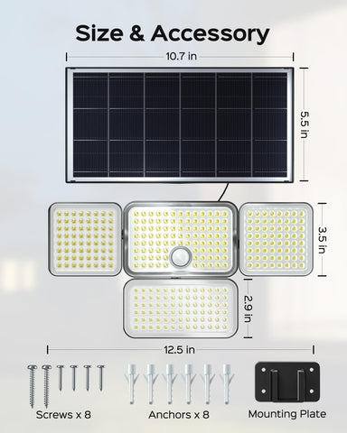 JACKYLED easy-mount floodlight kit for quick installation on walls.