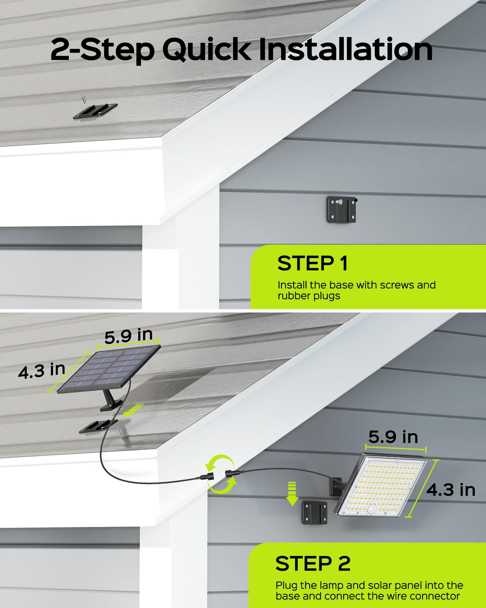 JACKYLED easy slide-in mount bracket for fast installation
