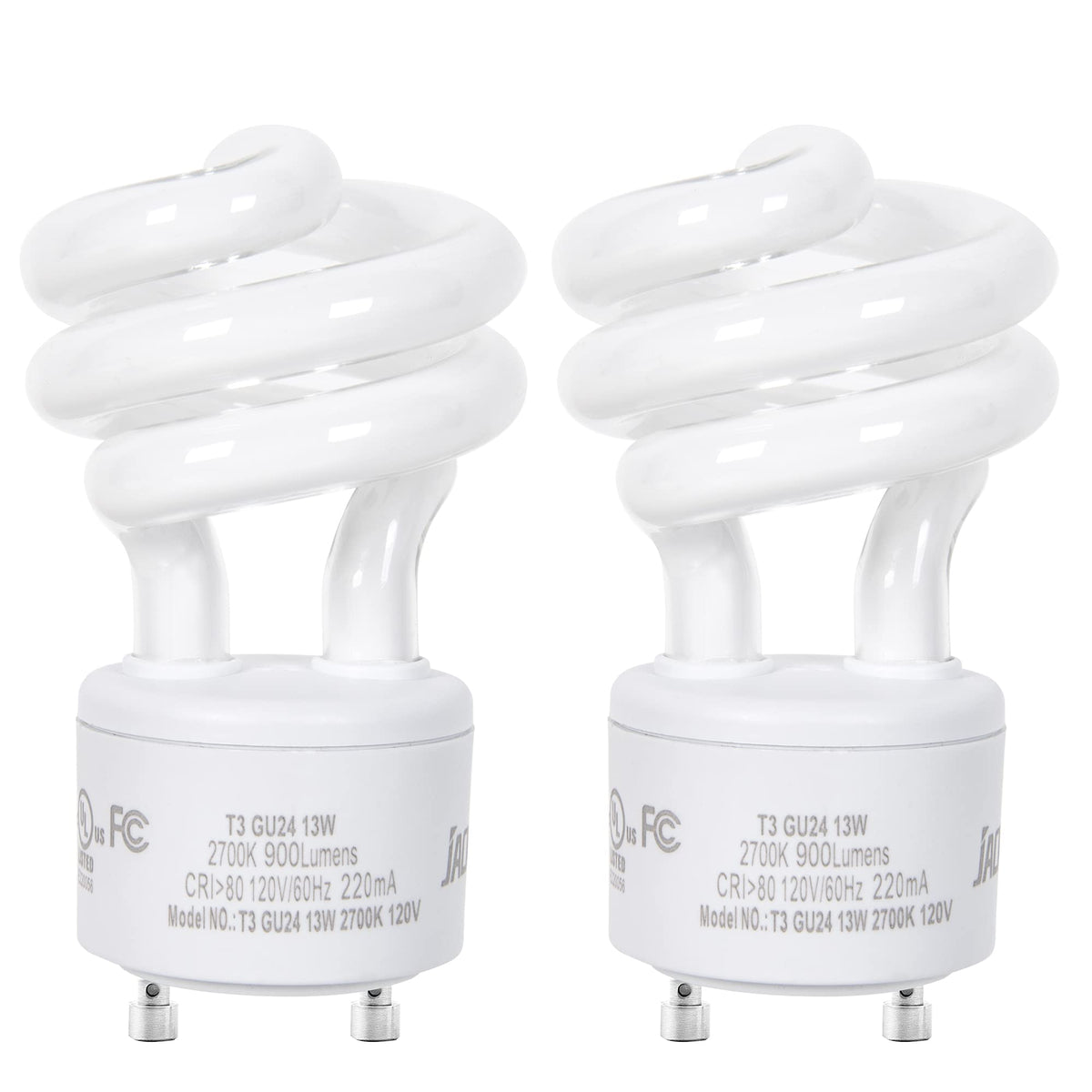 Jackyled GU24 CFL bulb instant light for quick room brightness