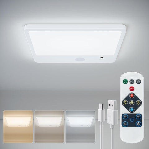 JACKYLED motion sensor ceiling light with magnetic base for closet hands-free lighting.