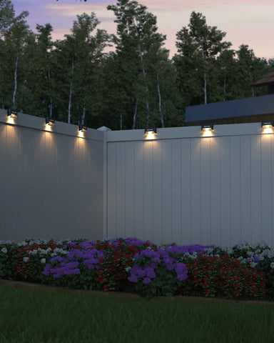 JACKYLED lights auto on at dusk for hands-free outdoor lighting.