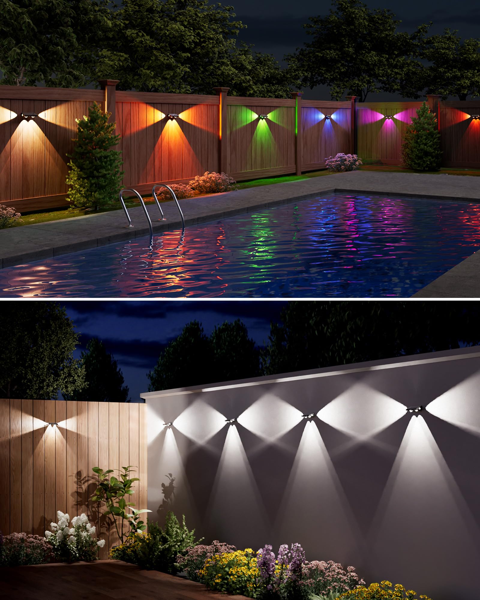 JACKYLED deck railing installation with fence light for safety