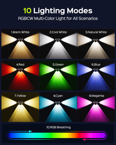 JACKYLED RGB mode cycle demonstrates color options for outdoors