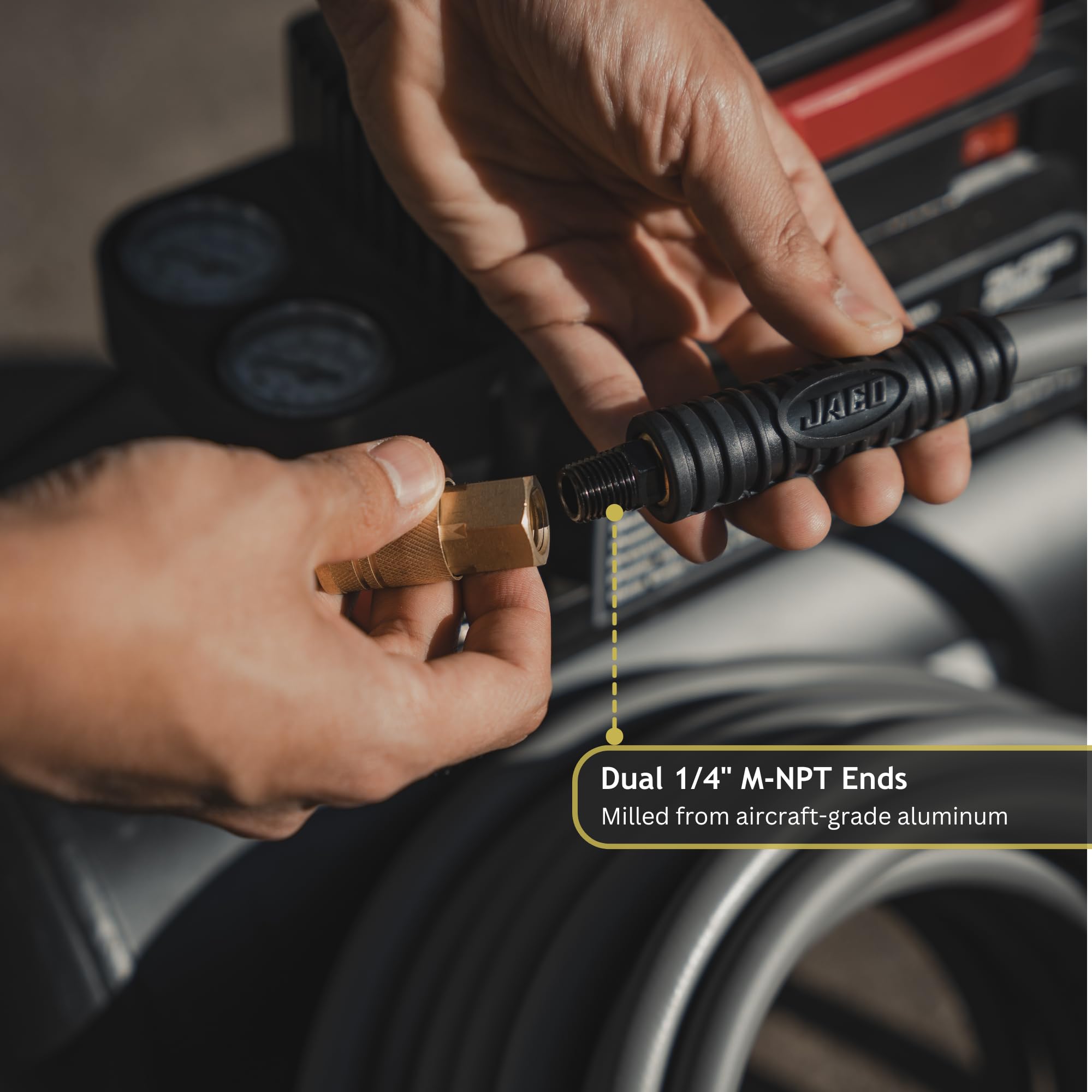 JACO FlexPro lighter weight than rubber hoses.