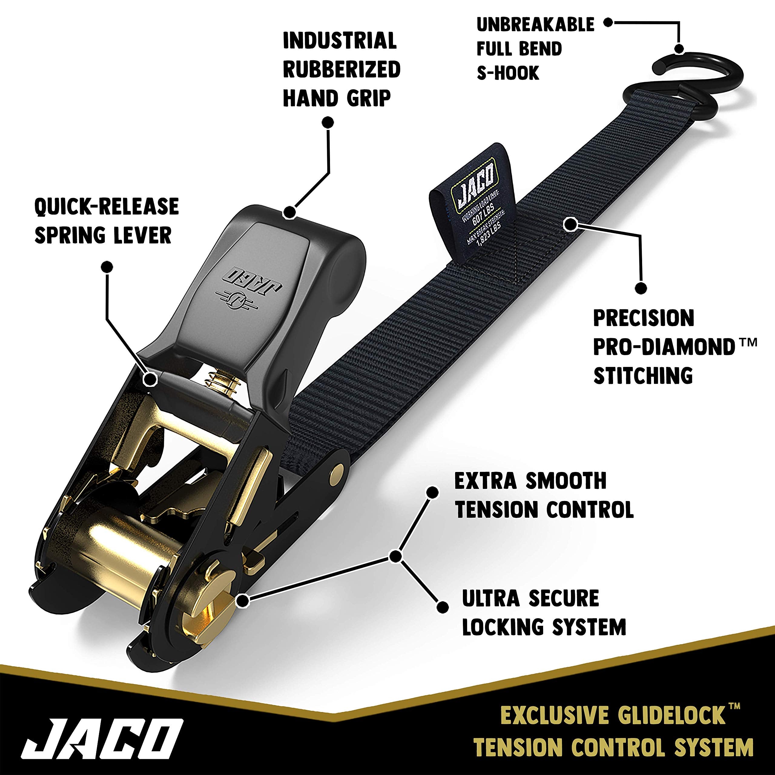 JACO no-bend S-hooks demonstrate surface-safe attachment without scratches.