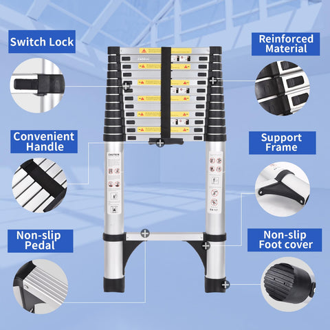 JADDUO lightweight aluminum ladder for easy transport between rooms.