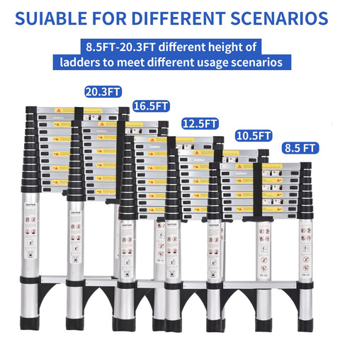 JADDUO travel-ready ladder fits car trunk for on-the-go tasks.