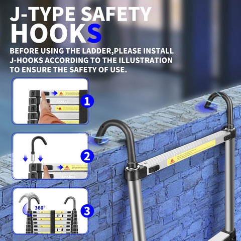 JADDUO telescoping ladder in-motorhome showcases portable setup for travel.