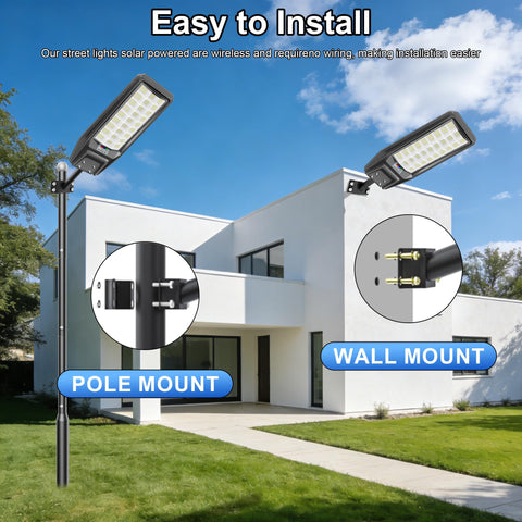 Jadisi easy-installation wall or pole mount for versatile positioning.