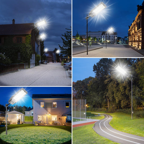 Jadisi 2-pack lighting suitable for yards, gardens, roadways, and farm paths.
