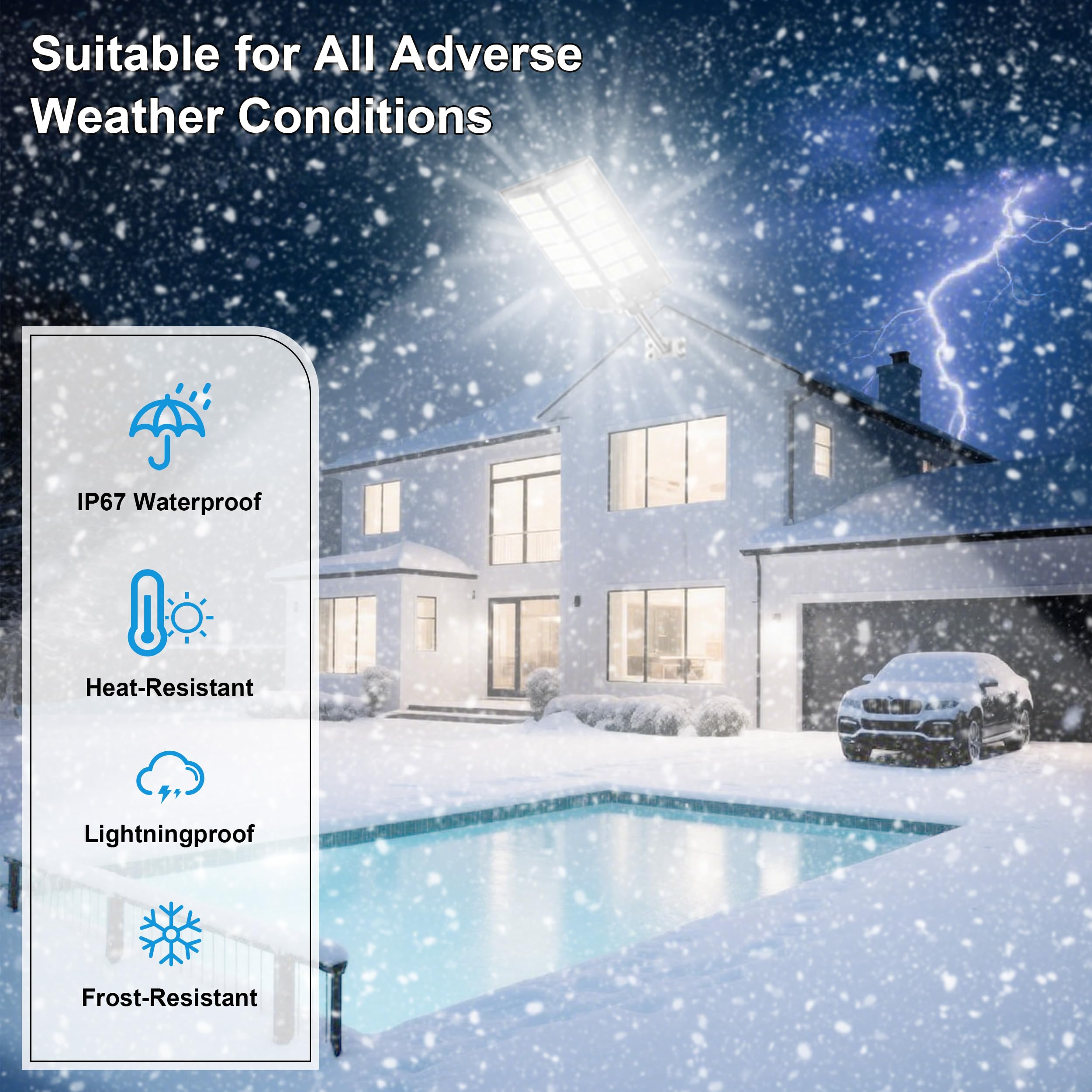 Jadisi 9000W solar street light wide-area illumination for large outdoors