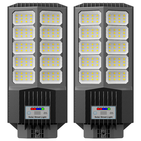 Jadisi solar street light with dusk-to-dawn sensor for outdoor lighting