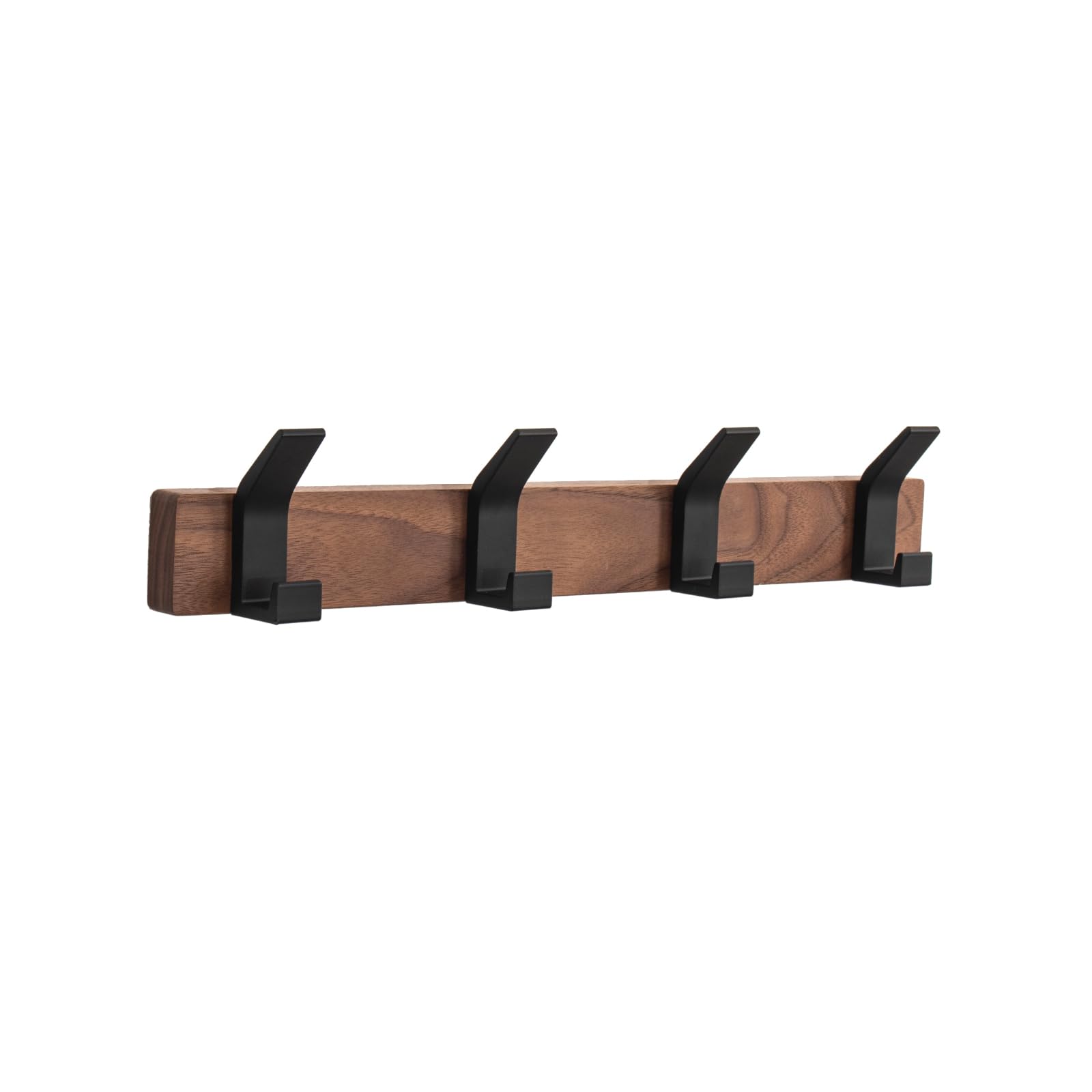 Jadorn walnut coat rack wall mount with four hooks for sturdy organization.