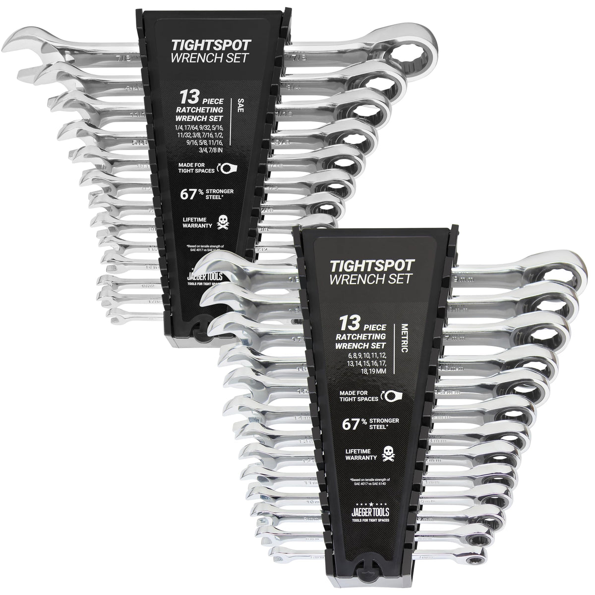 Jaeger TightSpot 26pc master set in organized case offers quick access to wrenches.
