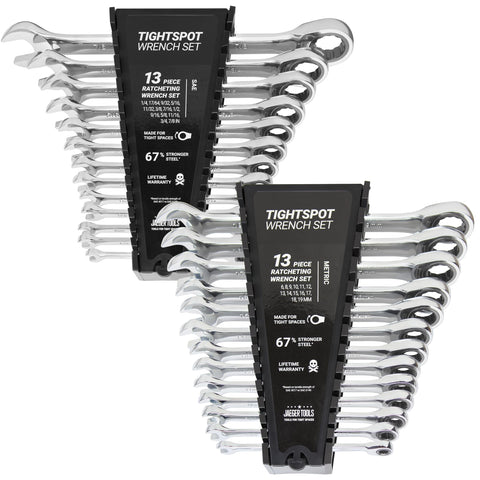 Jaeger TightSpot 26pc master set in organized case offers quick access to wrenches.
