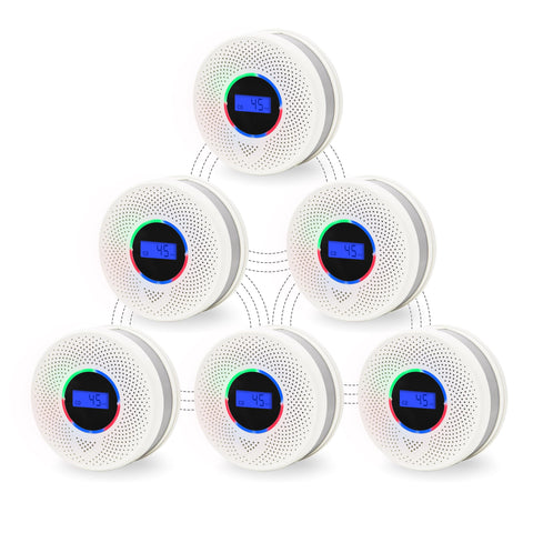 JAEHSKA smoke-co detector display with real-time readings for quick monitoring.