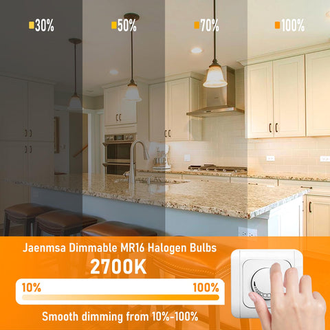 Jaenmsa MR16 bulb with clear glass cover for landscape lighting