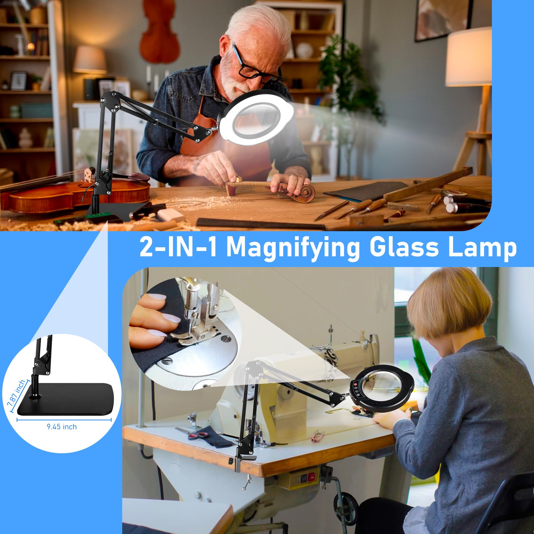 Jaenmsa top-button control lets you adjust brightness and color instantly.