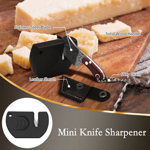 JAEZZIY mini knife set tin box stores blades safely and neatly.
