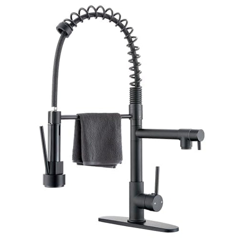 Jafeton durable kitchen faucet with dual spray heads for efficient cleaning