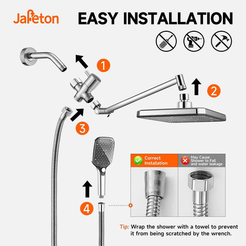 Spa-like shower experience at home with immersive rainfall and handheld control.