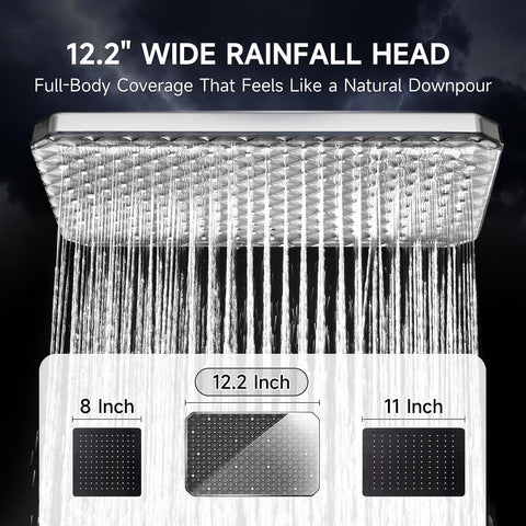 Jafeton rainhead handheld combo shown together for flexible use.