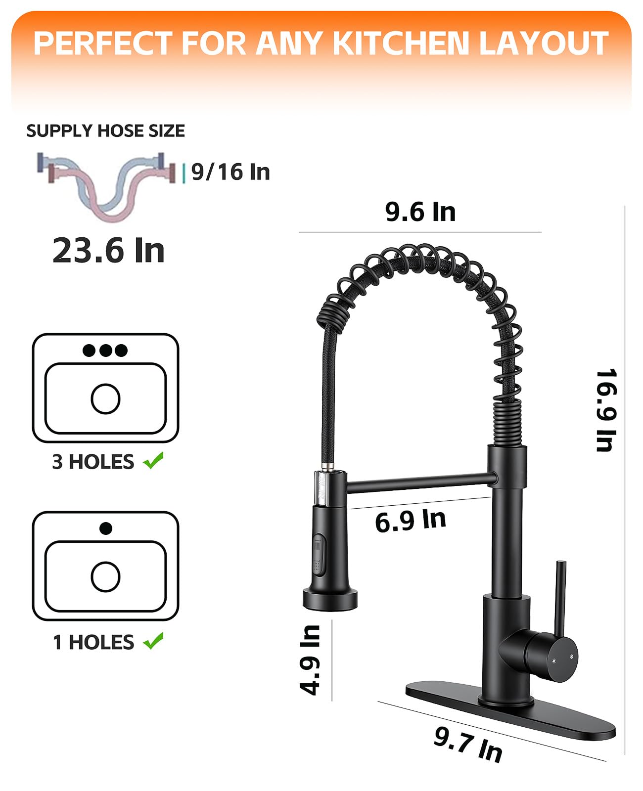 Jafeton single-handle operation provides easy control for temperature and flow.