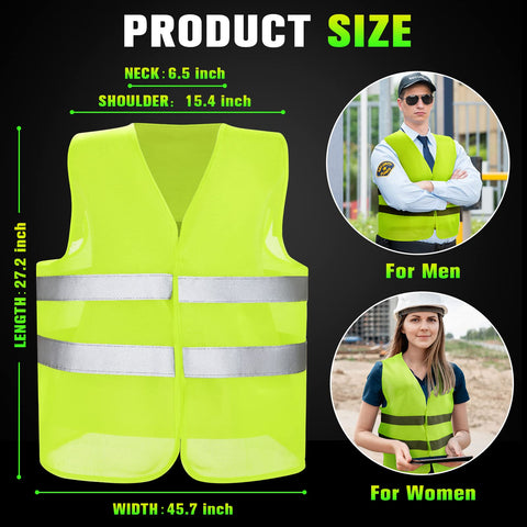 JaGely mesh safety vest back view showing breathable fabric for hot outdoor work