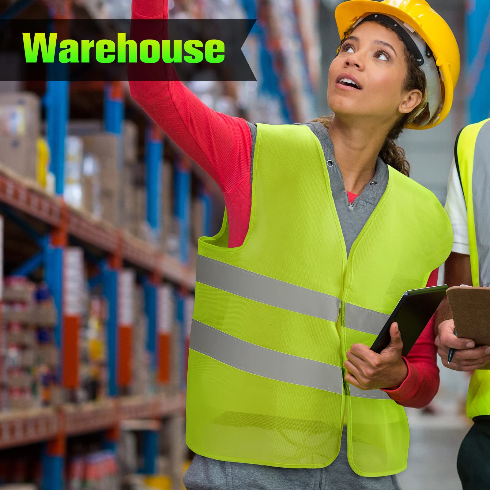 JaGely lightweight breathable vest ideal for outdoor construction and parking attendants