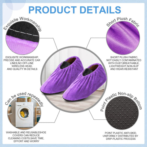 JaGely washable cloth shoe covers are reusable for busy workspaces.