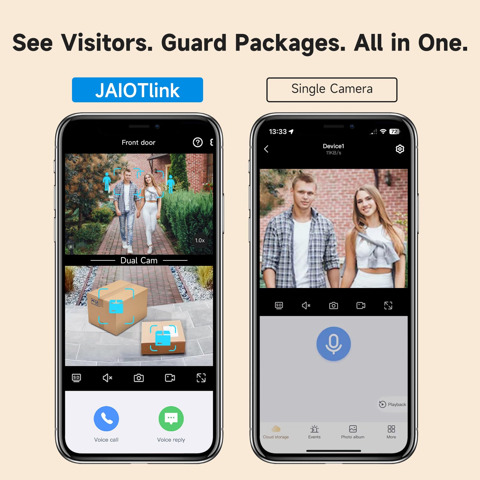 JAIOTlink wireless doorbell with chime shows included storage option