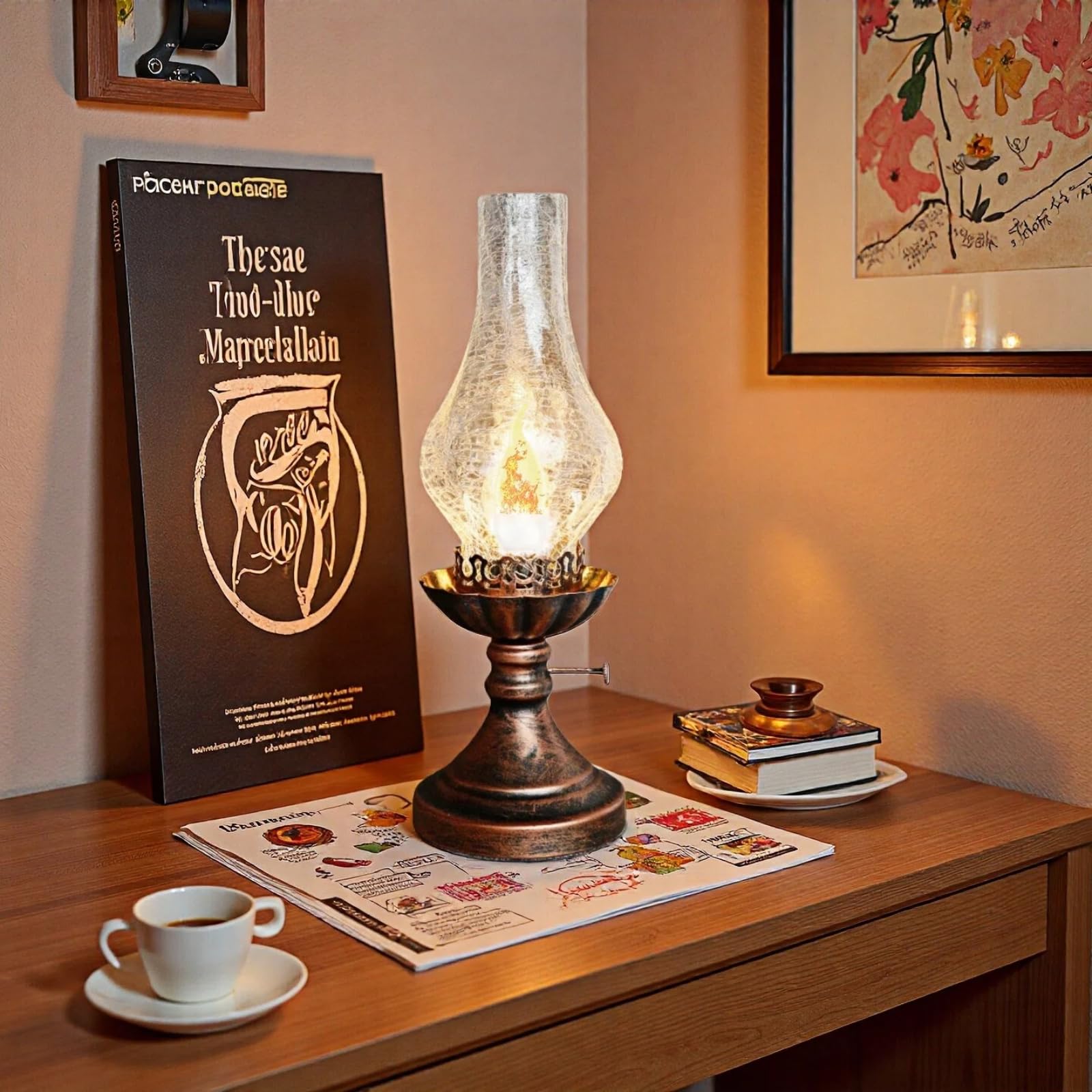 JAIZAIWJ retro table lamp delivers soft light for evenings