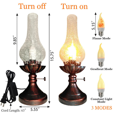JAIZAIWJ vintage table lamp iron base with aged bronze finish