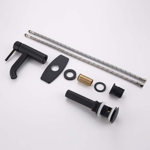 JAKARDA faucet with 3.9-inch spout height and 6-inch reach fits a variety of sinks.