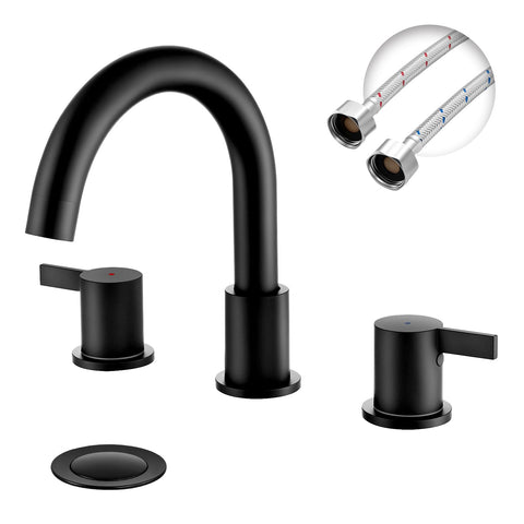 JAKARDA two-handle 8inch widespread faucet with versatile installation