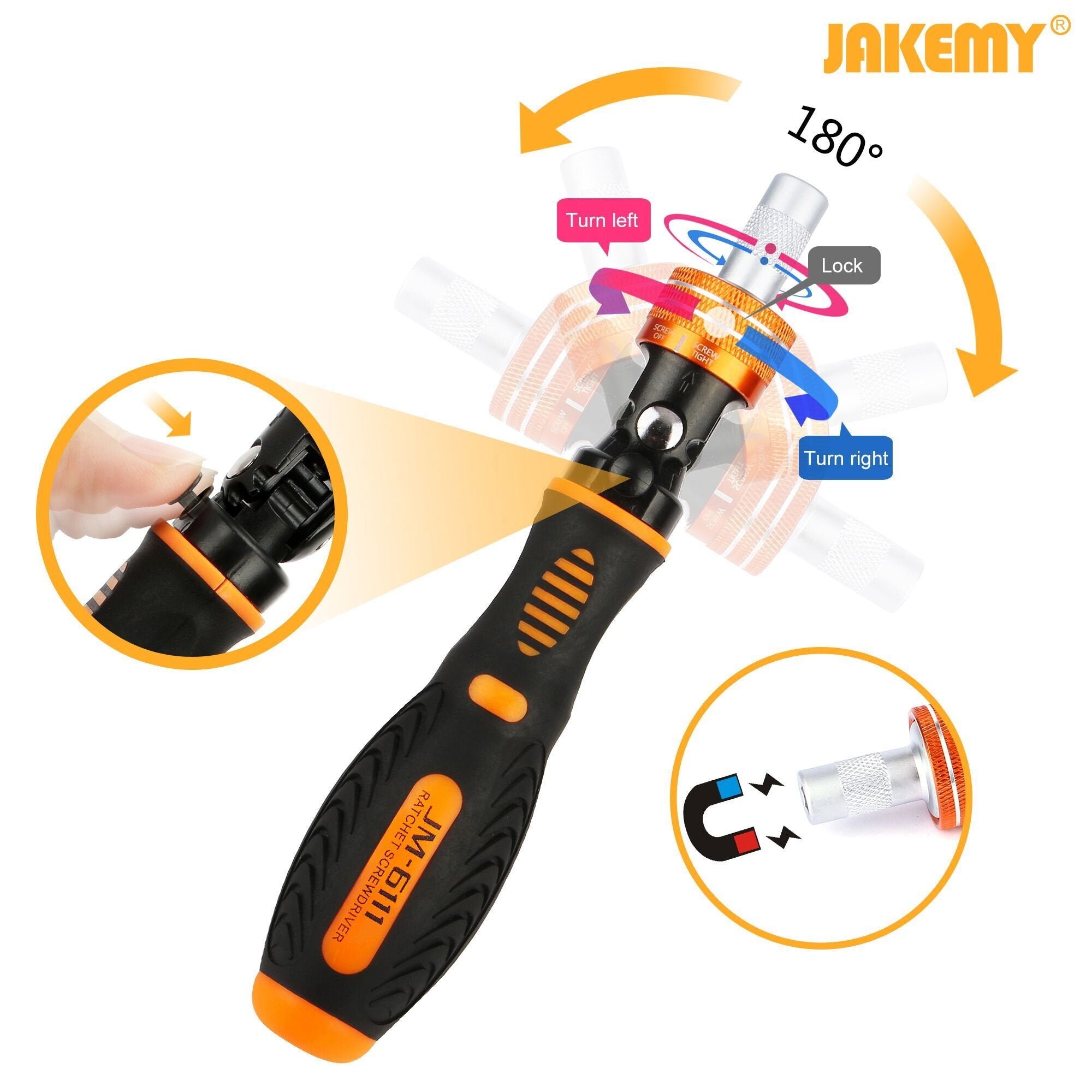 JAKEMY compact case keeps all bits organized for portable on-the-go repairs