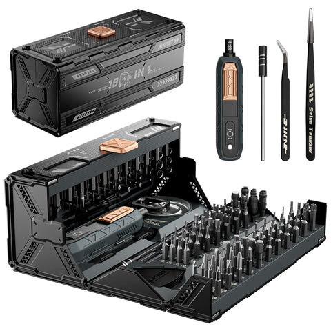 JAKEMY precision screwdriver set with 160 magnetic bits for versatile electronics repair