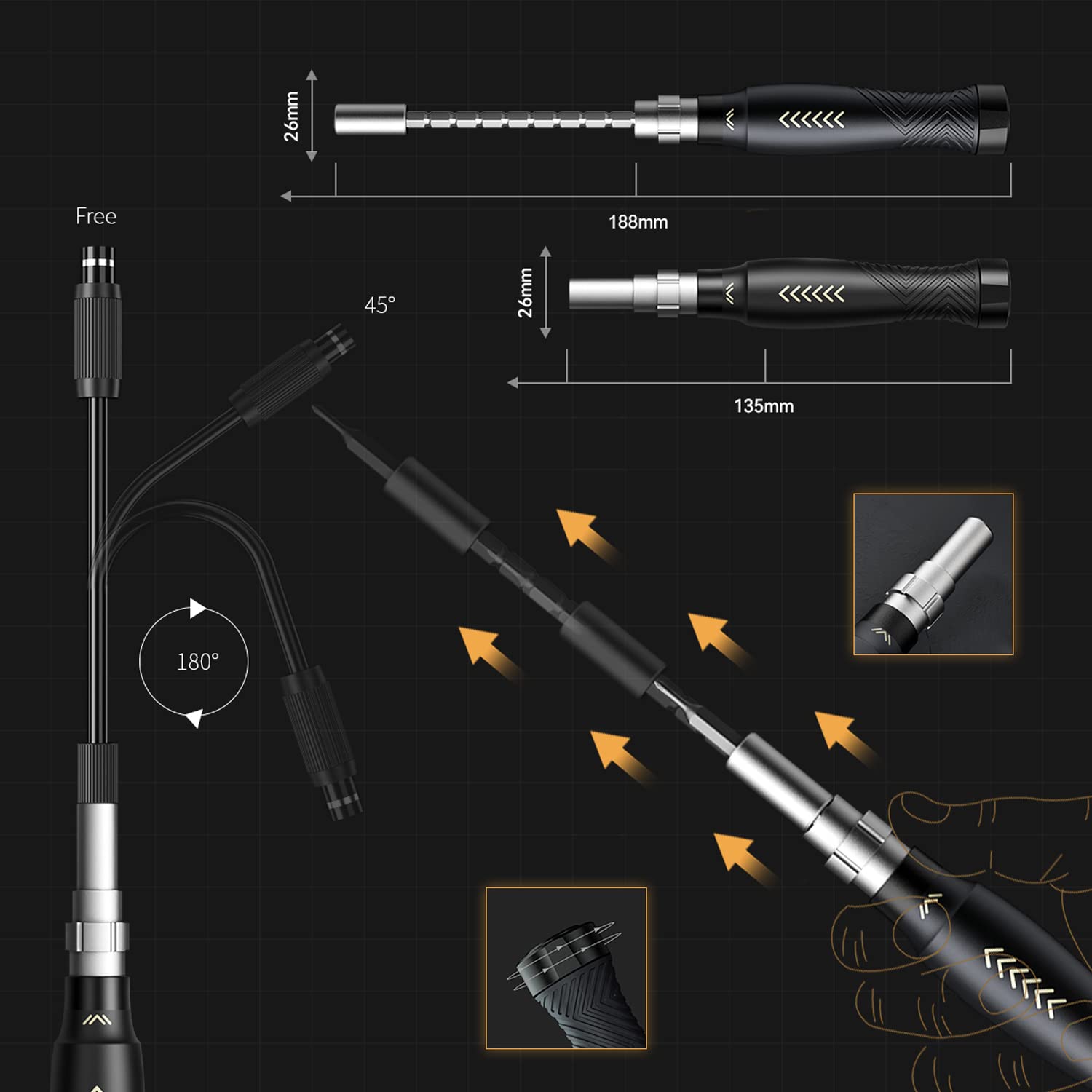 JAKEMY precision magnetic bits close-up for fast selection