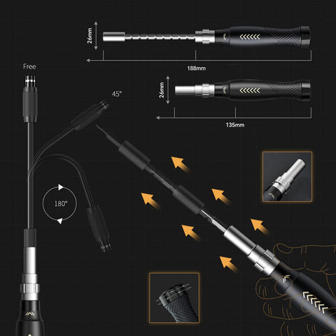 JAKEMY precision magnetic bits close-up for fast selection