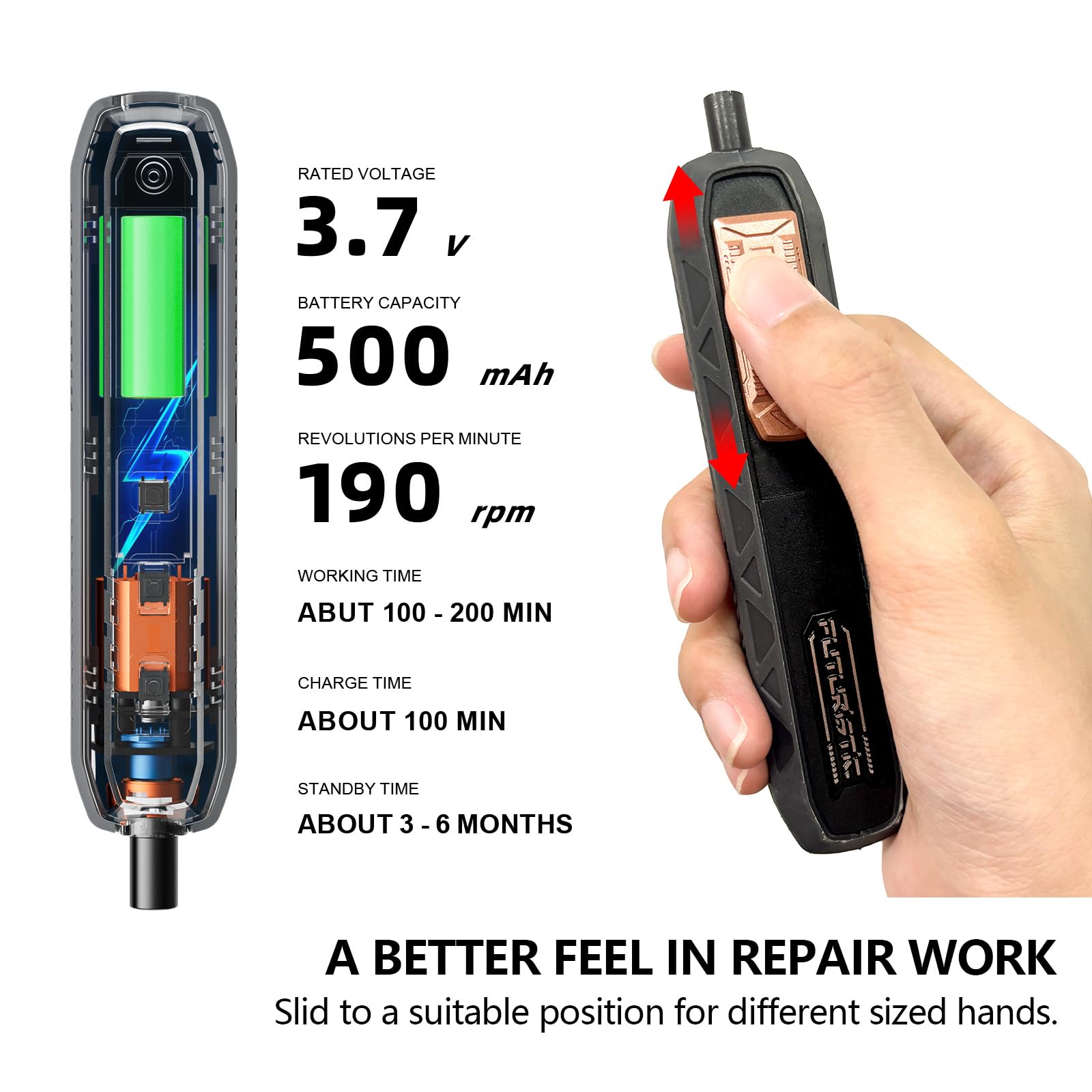 JAKEMY USB-chargeable power screwdriver ready for cordless, on-the-go use.