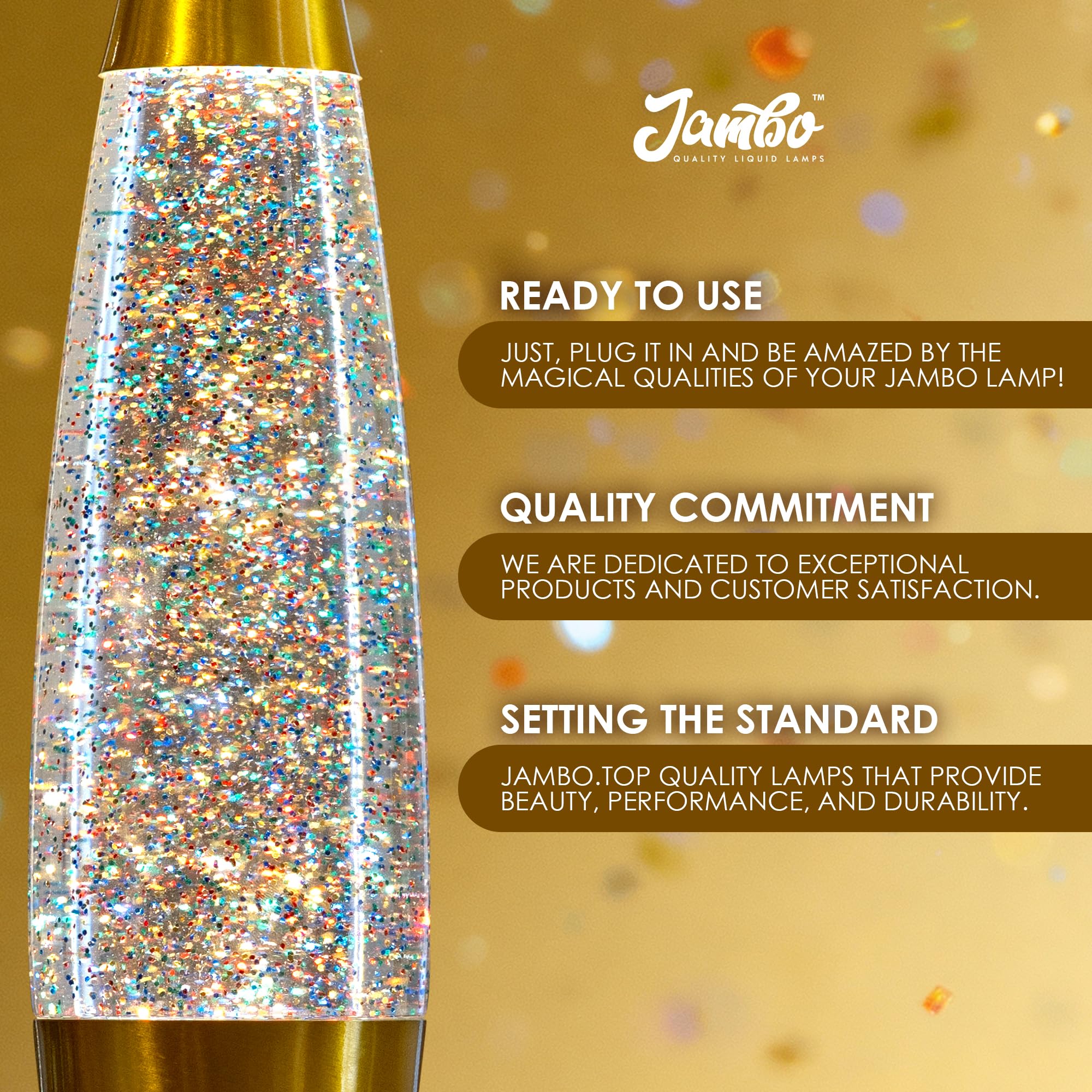 JAMBO 16-inch glitter lamp ambient light ideal for living rooms